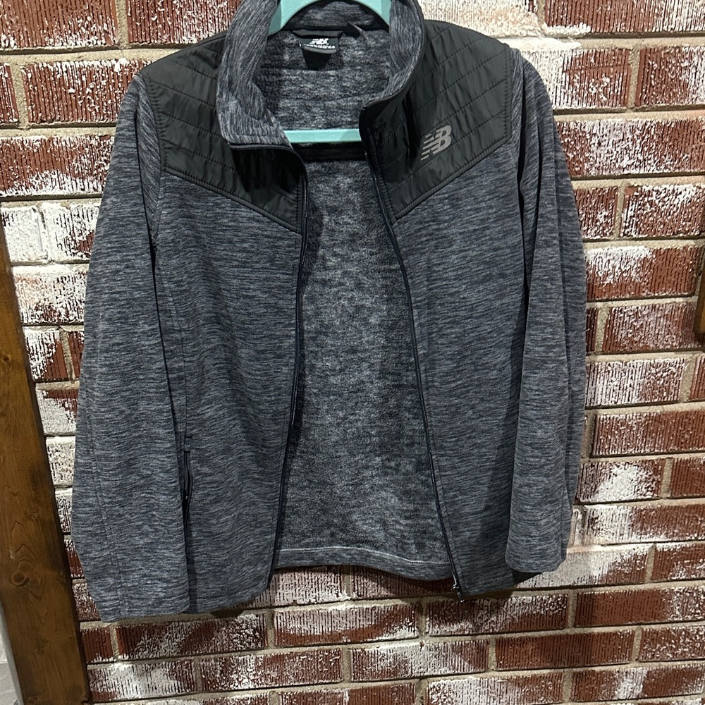 New Balance Charcoal and Black Full-Zip Jacket